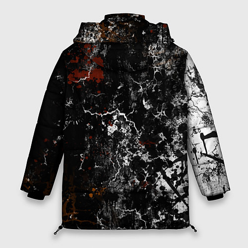 Женская зимняя куртка Граффити абстрактный рисунок / 3D-Светло-серый – фото 2