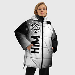 Куртка зимняя женская HIM glitch на светлом фоне: по-вертикали, цвет: 3D-черный — фото 2