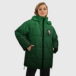 Куртка зимняя женская Победоносный медведь, цвет: 3D-светло-серый — фото 2