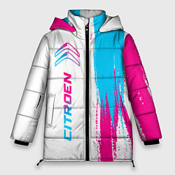 Куртка зимняя женская Citroen neon gradient style: по-вертикали, цвет: 3D-черный