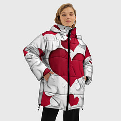 Куртка зимняя женская С любовью для вас, цвет: 3D-красный — фото 2