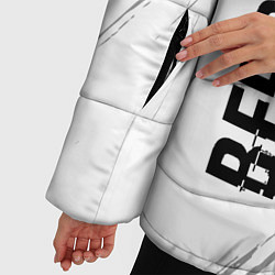 Куртка зимняя женская Berserk glitch на светлом фоне: надпись, символ, цвет: 3D-черный — фото 2