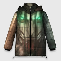 Куртка зимняя женская Атака Титанов Eren Yaeger, цвет: 3D-черный