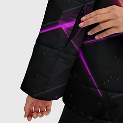 Куртка зимняя женская Неоновые световые плиты, цвет: 3D-красный — фото 2
