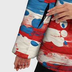 Куртка зимняя женская Краски в цветах флага РФ, цвет: 3D-светло-серый — фото 2