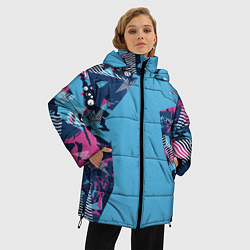 Куртка зимняя женская Цифровая река спортивный паттерн, цвет: 3D-черный — фото 2