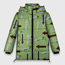 Куртка зимняя женская Стрелочки вверх и вниз, цвет: 3D-светло-серый