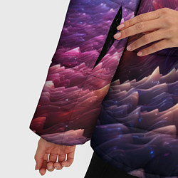 Куртка зимняя женская Звездная космическая спираль, цвет: 3D-черный — фото 2