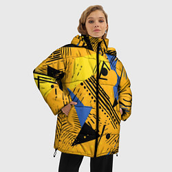 Куртка зимняя женская Абстракция паттерн, цвет: 3D-светло-серый — фото 2