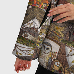 Куртка зимняя женская Рисунки коллаж, цвет: 3D-светло-серый — фото 2