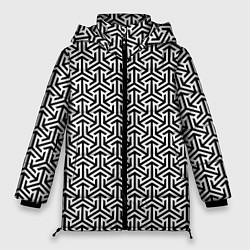 Куртка зимняя женская Черный паттерн, цвет: 3D-черный