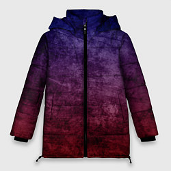 Куртка зимняя женская Текстура - Red blue dark, цвет: 3D-красный