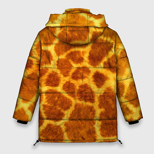 Женская зимняя куртка Шкура жирафа - текстура / 3D-Светло-серый – фото 2