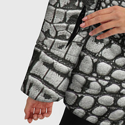 Куртка зимняя женская Кожа крокодила - текстура, цвет: 3D-красный — фото 2