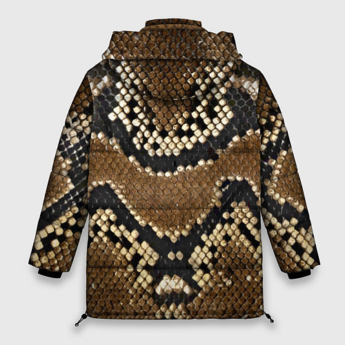 Женская зимняя куртка Кожа питона - текстура / 3D-Светло-серый – фото 2