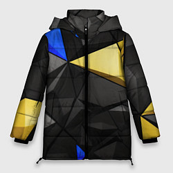 Куртка зимняя женская Black yellow elements, цвет: 3D-черный