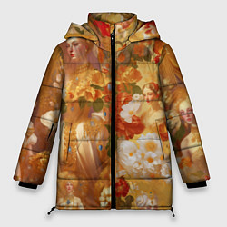 Куртка зимняя женская Девушки в золоте, цвет: 3D-красный