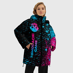 Куртка зимняя женская Tomodachi Game - neon gradient: по-вертикали, цвет: 3D-черный — фото 2