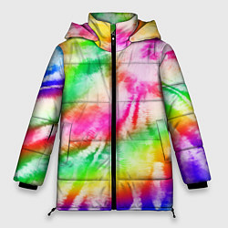 Куртка зимняя женская Красивый тай дай, цвет: 3D-светло-серый