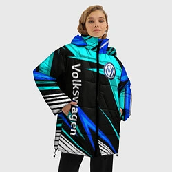 Куртка зимняя женская Фольцваген - sport uniform, цвет: 3D-светло-серый — фото 2