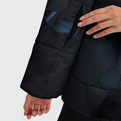 Куртка зимняя женская Каменная текстура, цвет: 3D-красный — фото 2
