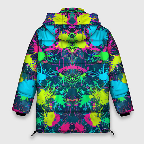 Женская зимняя куртка Colorful blots - expressionism - vogue / 3D-Светло-серый – фото 2