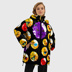 Куртка зимняя женская Хитрый эмоджи, цвет: 3D-светло-серый — фото 2