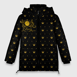 Куртка зимняя женская Королевский паттерн - Евгения, цвет: 3D-черный