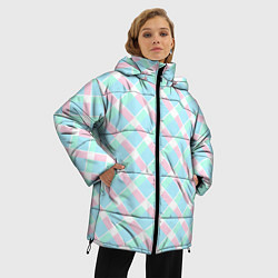 Куртка зимняя женская Клетка из фильма Барби, цвет: 3D-светло-серый — фото 2