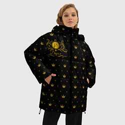 Куртка зимняя женская Королевский паттерн - Дарья, цвет: 3D-светло-серый — фото 2
