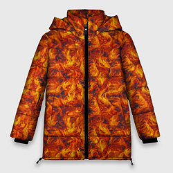 Куртка зимняя женская Огненный узор, цвет: 3D-светло-серый