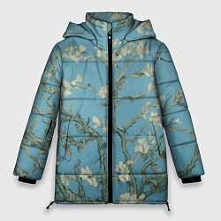 Куртка зимняя женская Цветущие ветки миндаля - картина ван Гога, цвет: 3D-красный