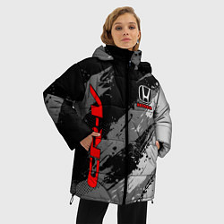 Куртка зимняя женская Honda cr-v - Монохром, цвет: 3D-черный — фото 2