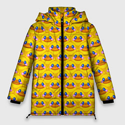Куртка зимняя женская Утята паттерн, цвет: 3D-светло-серый