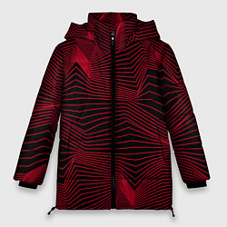 Куртка зимняя женская Геометрическая волны, цвет: 3D-светло-серый