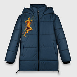 Куртка зимняя женская Золотой бегущий человек, цвет: 3D-светло-серый