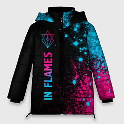Куртка зимняя женская In Flames - neon gradient: по-вертикали, цвет: 3D-черный