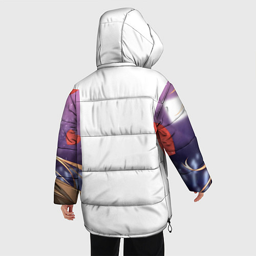 Женская зимняя куртка Аниме тян / 3D-Красный – фото 4
