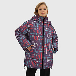 Куртка зимняя женская Геометрические детальки, цвет: 3D-черный — фото 2