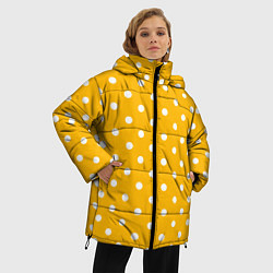 Куртка зимняя женская Горчичный в горошек, цвет: 3D-светло-серый — фото 2