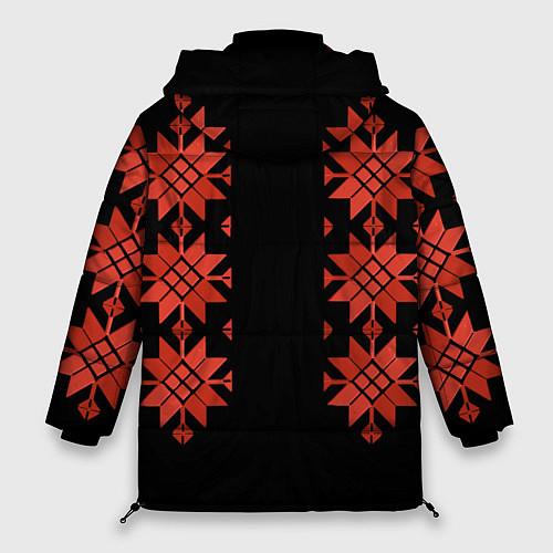 Женская зимняя куртка Удмуртский - вертикаль black 2 / 3D-Светло-серый – фото 2