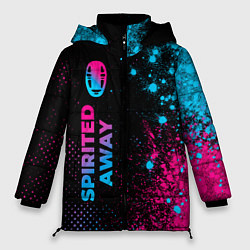 Куртка зимняя женская Spirited Away - neon gradient: по-вертикали, цвет: 3D-черный