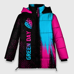 Куртка зимняя женская Green Day - neon gradient: по-вертикали, цвет: 3D-черный