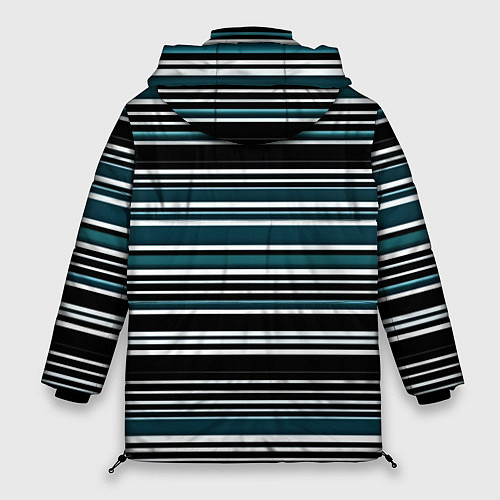 Женская зимняя куртка Полосатость / 3D-Светло-серый – фото 2