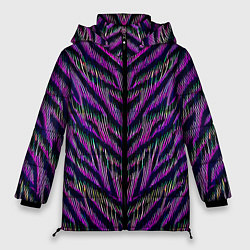 Куртка зимняя женская Mirror abstraction - neural network, цвет: 3D-светло-серый