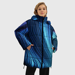 Куртка зимняя женская Трехмерные волны, цвет: 3D-красный — фото 2