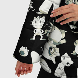 Куртка зимняя женская Пикачу и сборник аниме покемонов, цвет: 3D-черный — фото 2