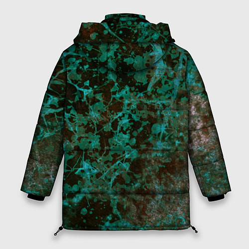 Женская зимняя куртка Абстракция - водоросли / 3D-Светло-серый – фото 2