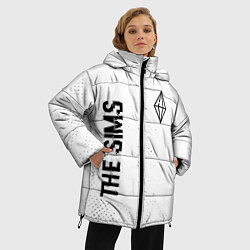 Куртка зимняя женская The Sims glitch на светлом фоне вертикально, цвет: 3D-черный — фото 2