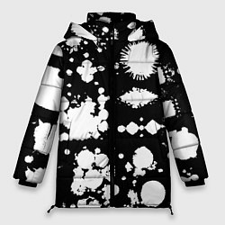 Куртка зимняя женская Фантазийный космический паттерн, цвет: 3D-черный